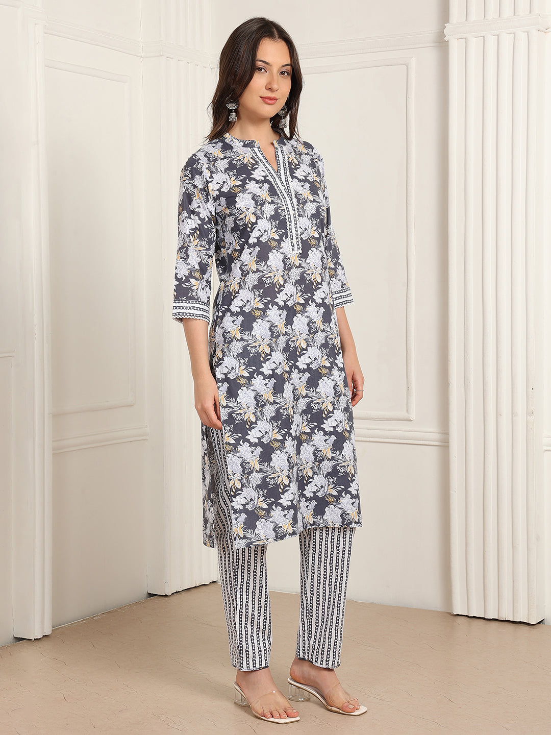 Casual Ethnic Straight Kurta Set With Dupatta (DS838)