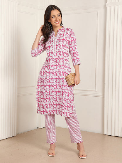 Casual Ethnic Straight Kurta Set With Dupatta (DS842)