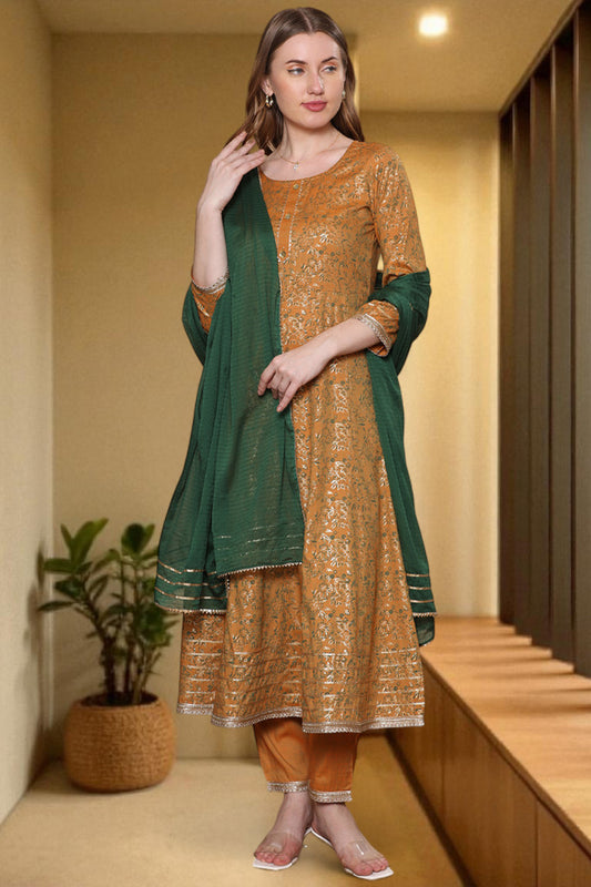 Festive Anarkali Kurta Set – Elegant Design with Dupatta