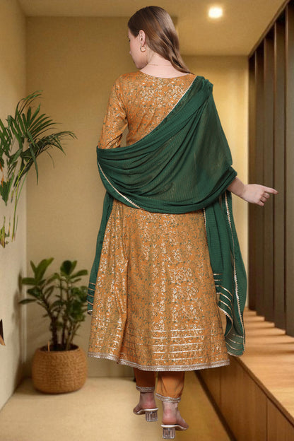 Festive Anarkali Kurta Set – Elegant Design with Dupatta