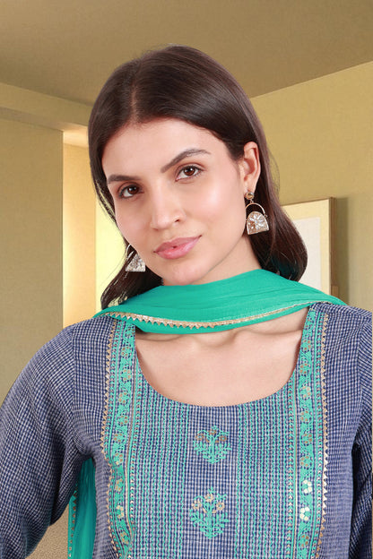 Casual Ethnic Straight Kurta Set With Dupatta