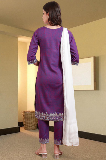 Casual Ethnic Straight Kurta Set With Dupatta