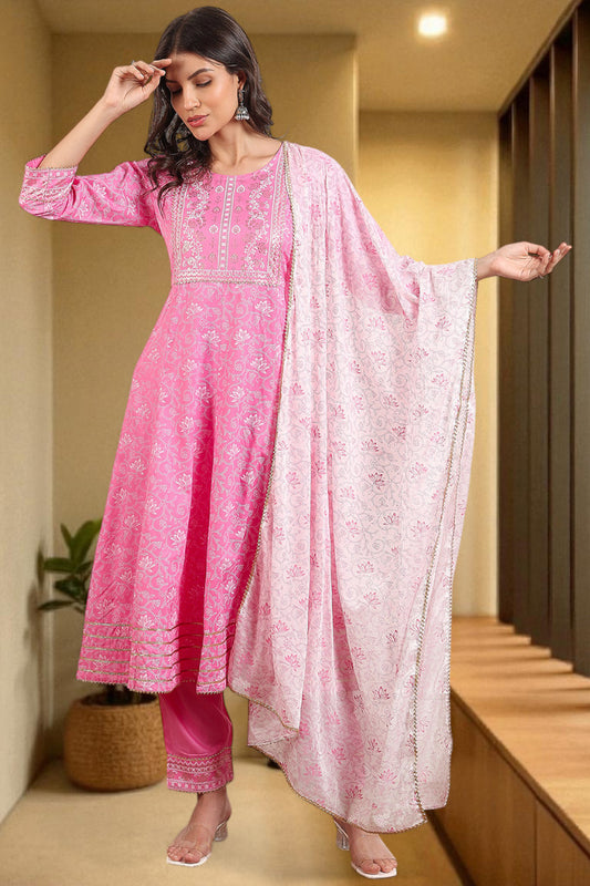 Festive Anarkali Kurta Set – Elegant Design with Dupatta