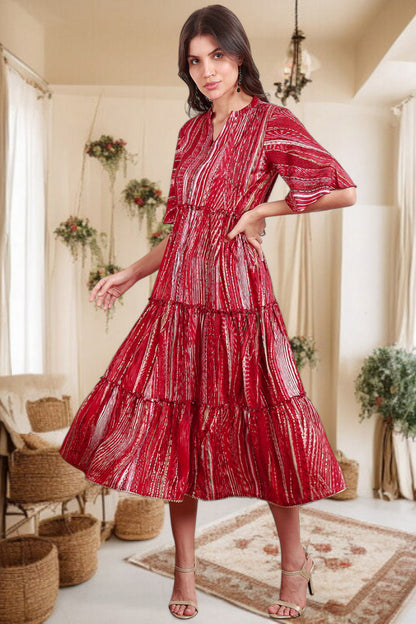 Elegant Printed Midi Dress For Every Occasion