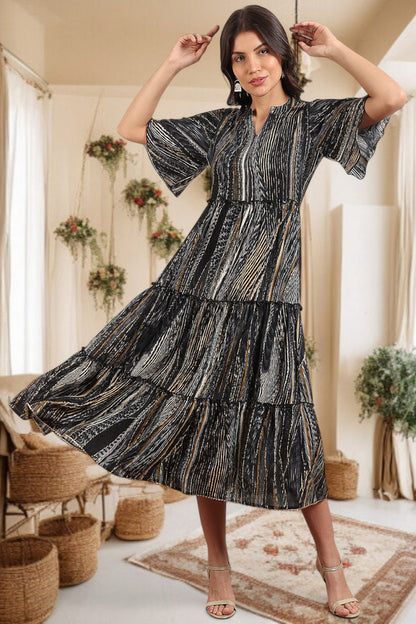 Elegant Printed Midi Dress For Every Occasion