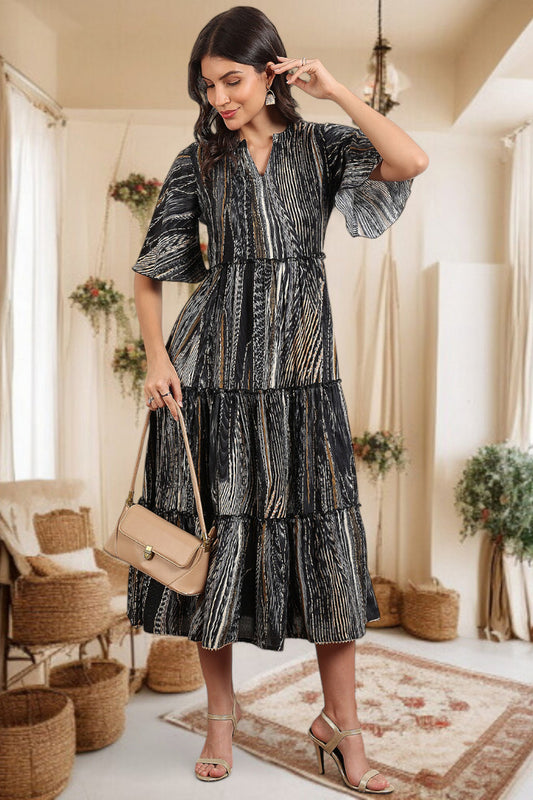 Elegant Printed Midi Dress For Every Occasion