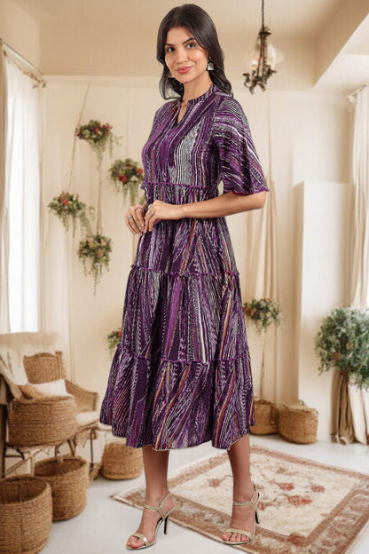 Elegant Printed Midi Dress For Every Occasion