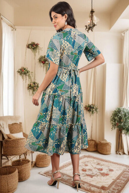 Elegant Printed Midi Dress For Every Occasion