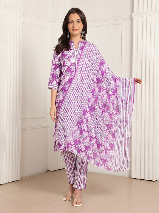 Casual Ethnic Straight Kurta Set With Dupatta (DS839)