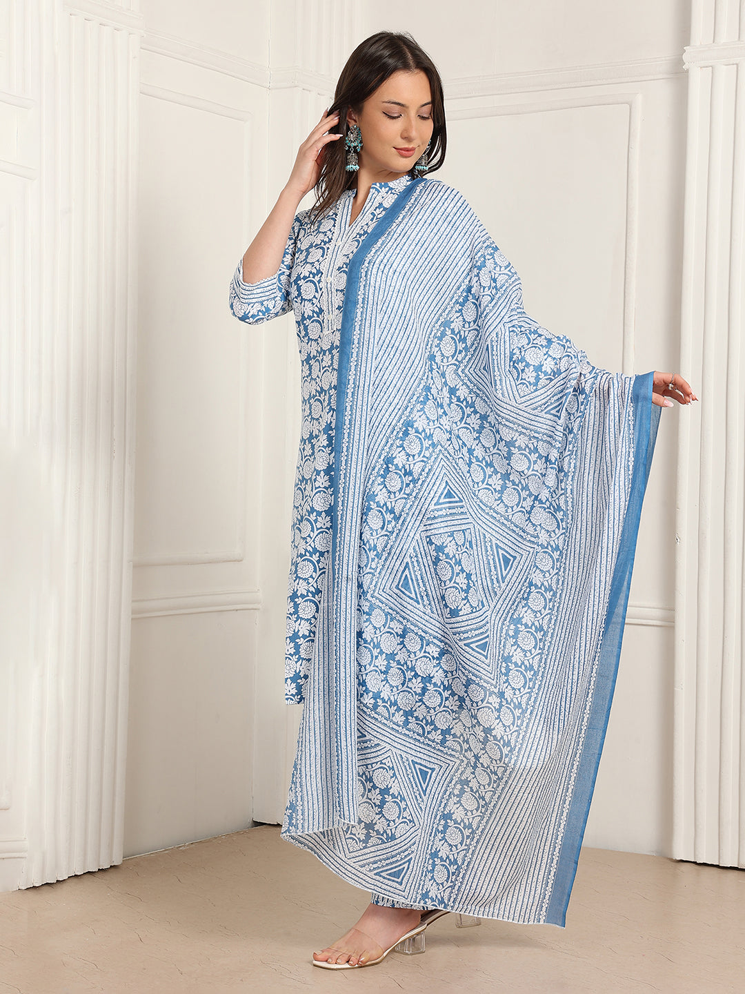 Casual Ethnic Straight Kurta Set With Dupatta (DS841)