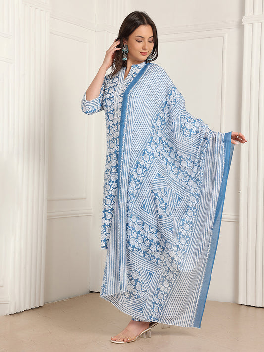 Casual Ethnic Straight Kurta Set With Dupatta (DS841)