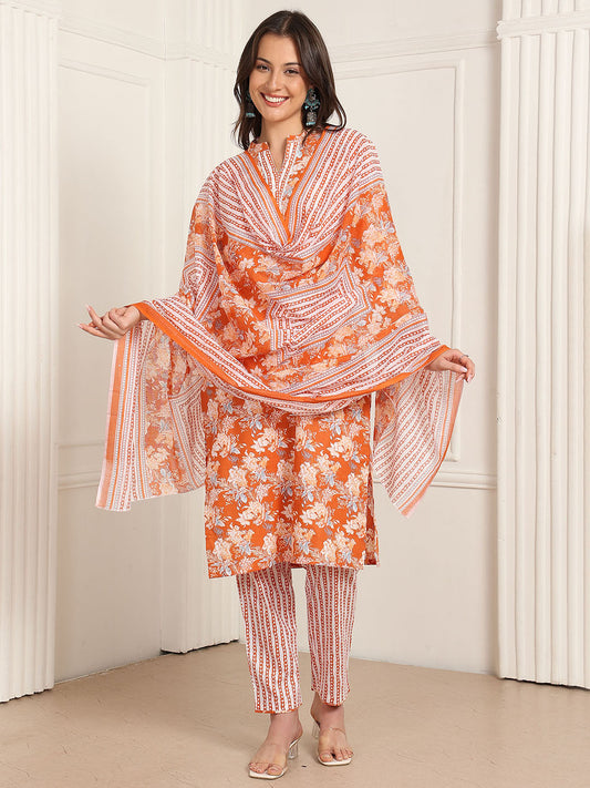 Casual Ethnic Straight Kurta Set With Dupatta (DS840)