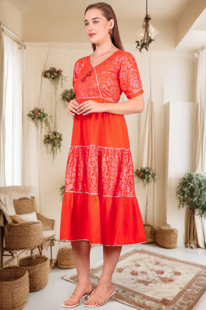 Ethereal Elegance- Stylish Casual & Party Wear Midi Dress (DS810)