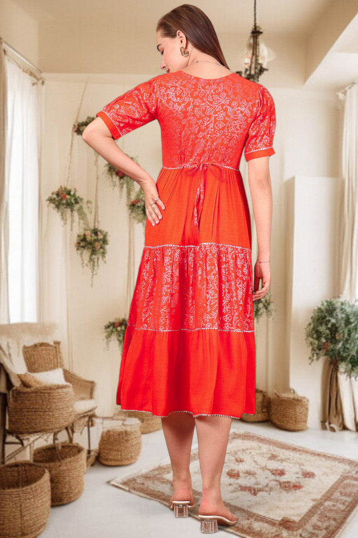 Ethereal Elegance- Stylish Casual & Party Wear Midi Dress (DS810)