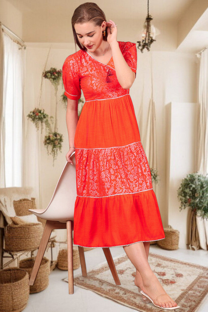 Ethereal Elegance- Stylish Casual & Party Wear Midi Dress (DS810)