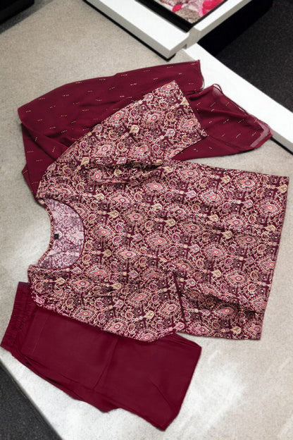 Casual Ethnic Straight Kurta Set With Dupatta