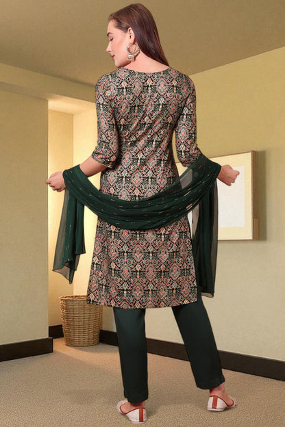 Casual Ethnic Straight Kurta Set With Dupatta