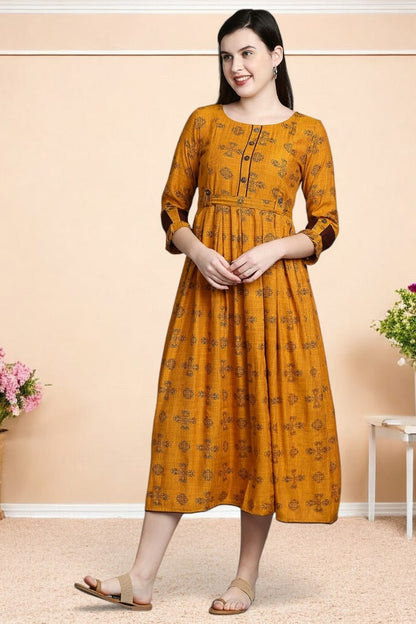 Rayon Printed Maternity Kurta – Designed for Pregnancy & Nursing