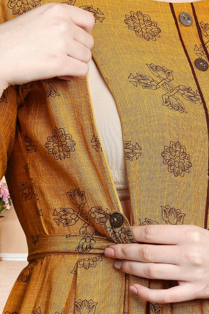 Rayon Printed Maternity Kurta – Designed for Pregnancy & Nursing