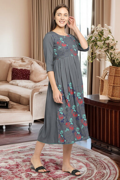 Rayon Maternity Flare Kurta For Pre & Post Pregnancy