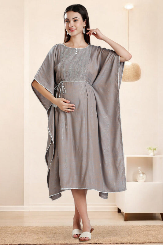 Rayon Printed Maternity Kaftan – Designed for Pregnancy & Nursing