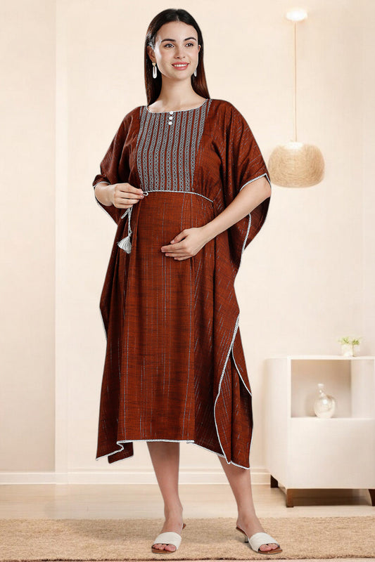 Rayon Printed Maternity Kaftan – Designed for Pregnancy & Nursing