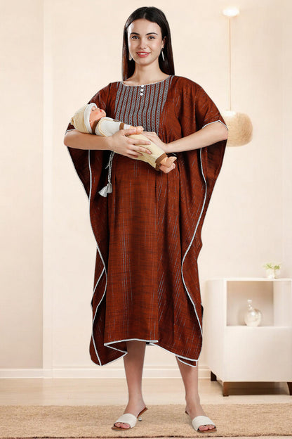 Rayon Printed Maternity Kaftan – Designed for Pregnancy & Nursing