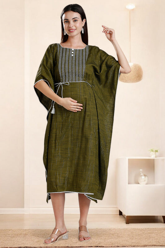 Rayon Printed Maternity Kaftan – Designed for Pregnancy & Nursing