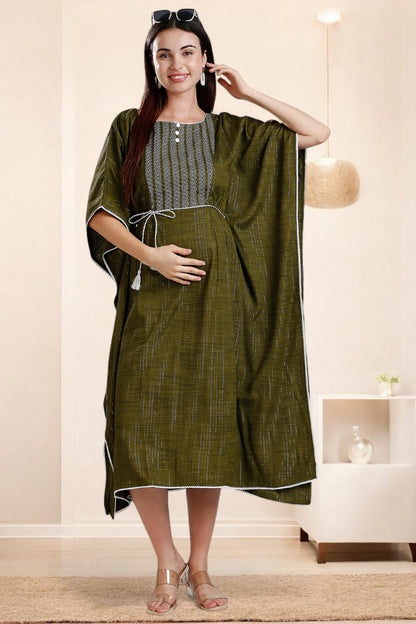 Rayon Printed Maternity Kaftan – Designed for Pregnancy & Nursing