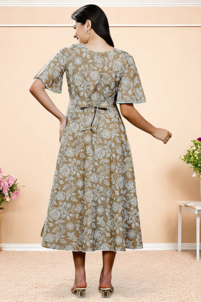 PolyCotton Printed Maternity Kurta – Designed for Pregnancy & Nursing
