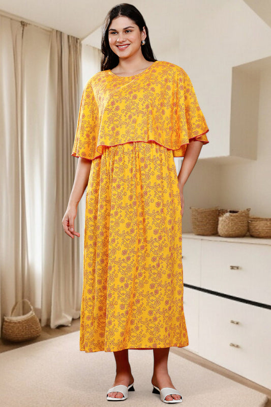 Maternity Poncho Gown for Easy Wear & All-Day Comfort (DS581)