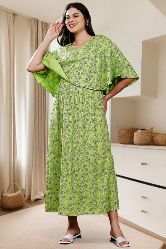 Maternity Poncho Gown for Easy Wear & All-Day Comfort (DS582)