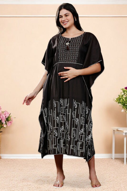 Rayon Printed Maternity Kaftan – Designed for Pregnancy & Nursing