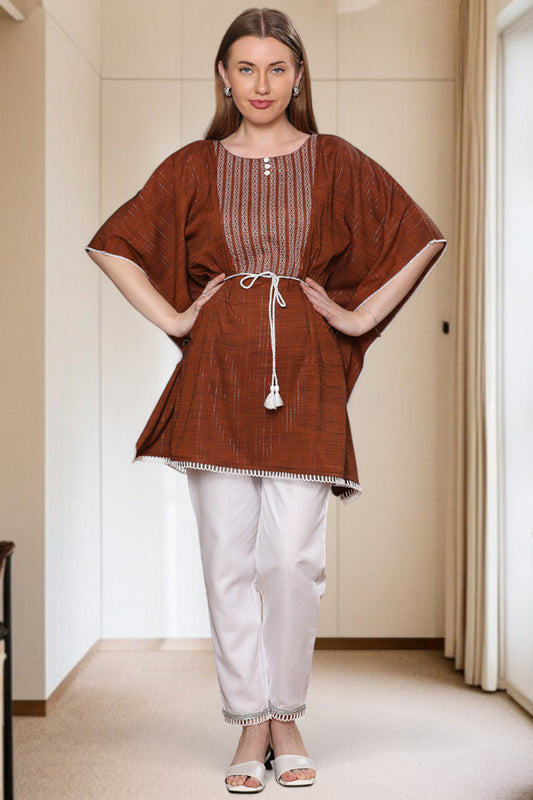 Embroidered Maternity Kaftan Pant – Designed for Pregnancy & Nursing