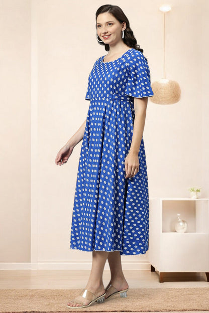 Rayon Printed Maternity Kurta – Designed for Pregnancy & Nursing