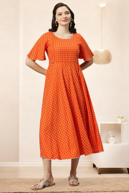 Rayon Printed Maternity Kurta – Designed for Pregnancy & Nursing