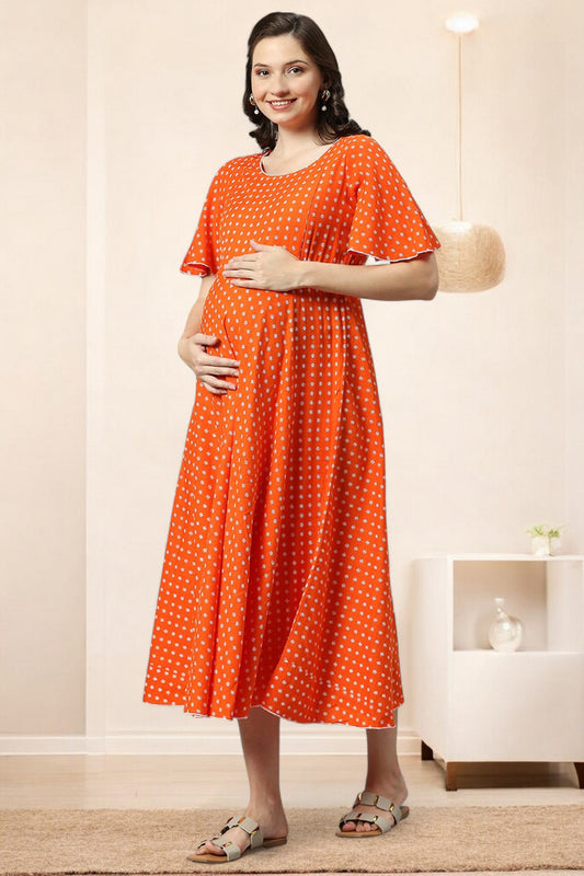 Rayon Printed Maternity Kurta – Designed for Pregnancy & Nursing