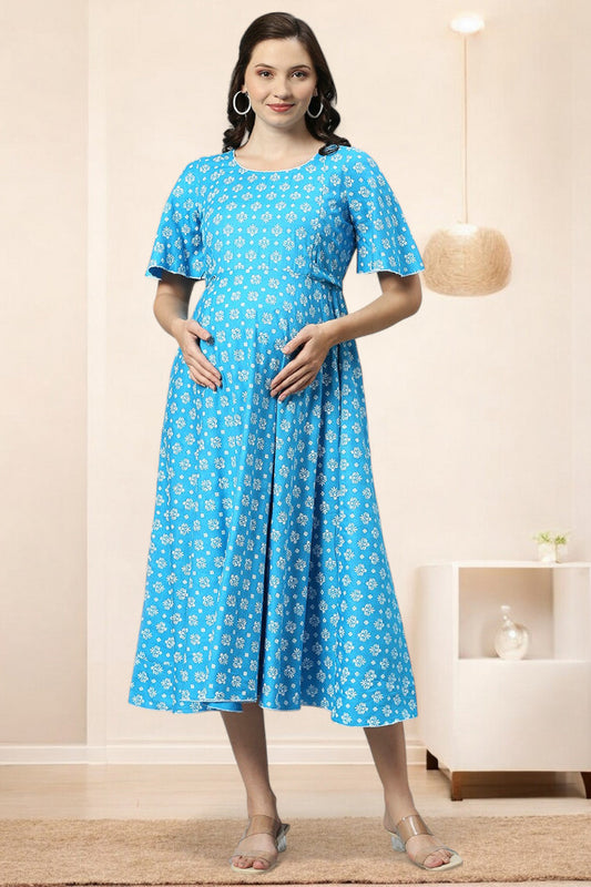 Rayon Printed Maternity Kurta – Designed for Pregnancy & Nursing