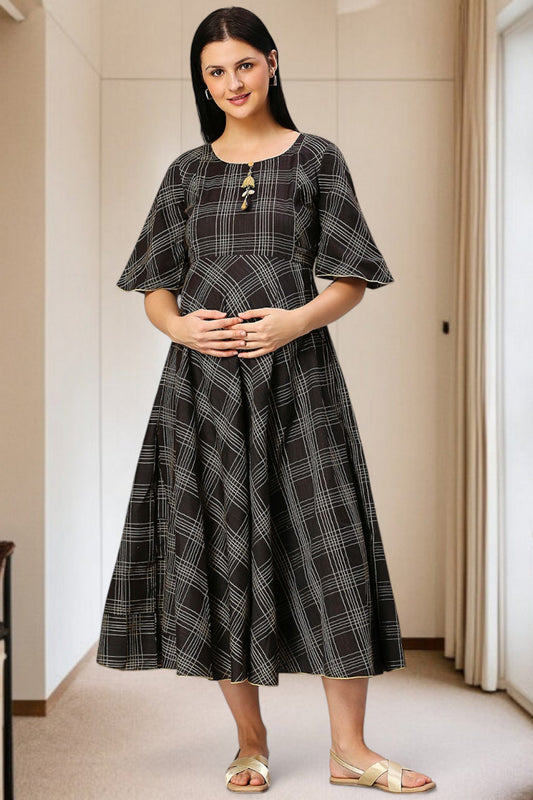 Cotton Printed Maternity Kurta – Designed for Pregnancy & Nursing