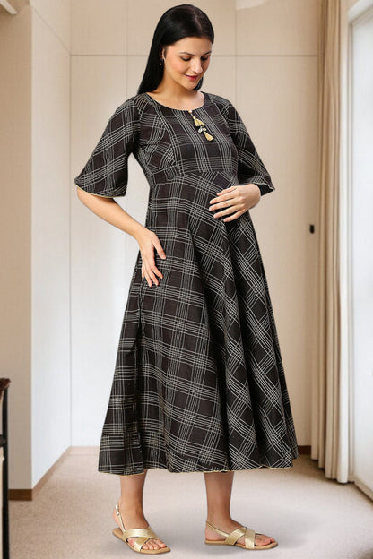 Cotton Printed Maternity Kurta – Designed for Pregnancy & Nursing