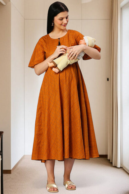 Cotton Printed Maternity Kurta – Designed for Pregnancy & Nursing