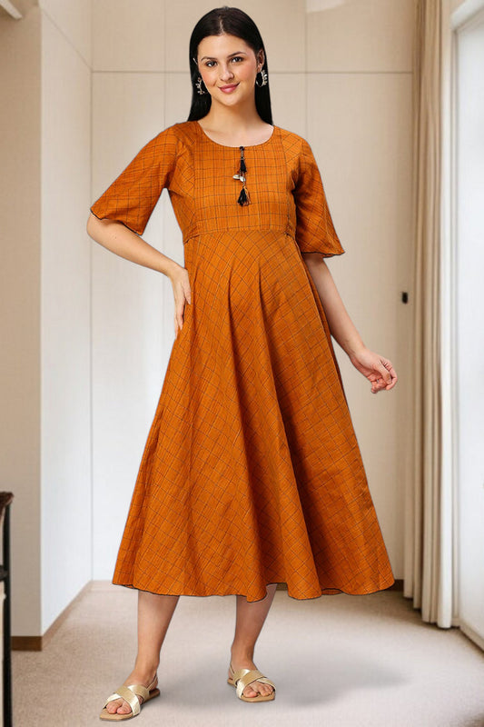 Cotton Printed Maternity Kurta – Designed for Pregnancy & Nursing