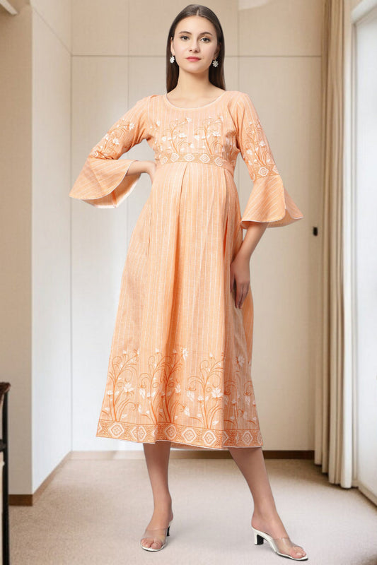PolyCotton Printed Maternity Kurta – Designed for Pregnancy & Nursing