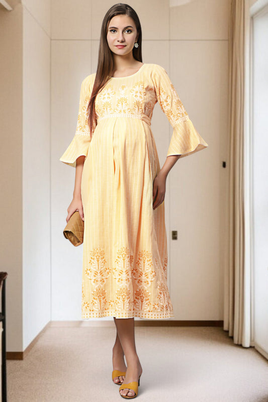 PolyCotton Printed Maternity Kurta – Designed for Pregnancy & Nursing