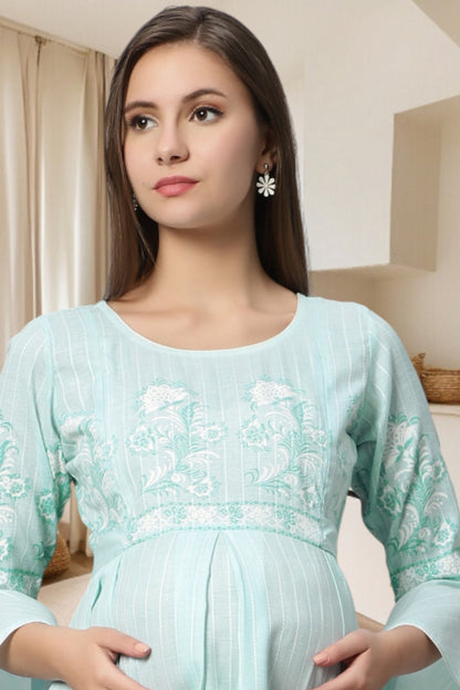 PolyCotton Printed Maternity Kurta – Designed for Pregnancy & Nursing