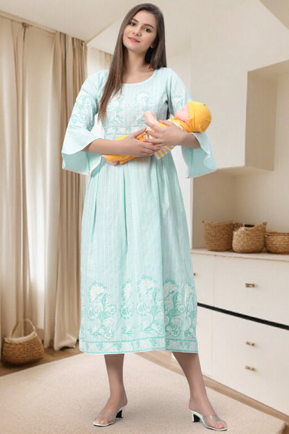 PolyCotton Printed Maternity Kurta – Designed for Pregnancy & Nursing