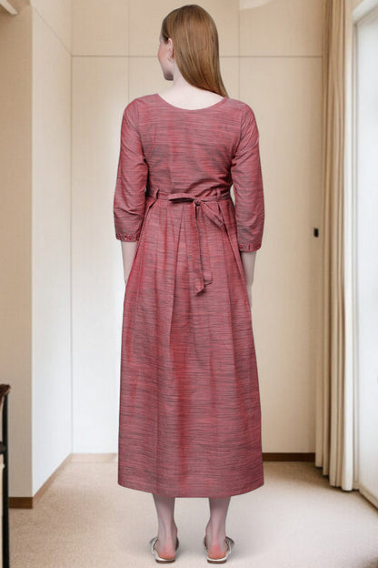 PolyCotton Embroidered Maternity Kurta – Designed for Pregnancy & Nursing