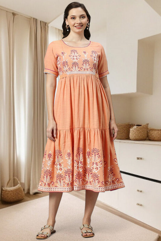 Rayon Printed Maternity Kurta – Designed for Pregnancy & Nursing