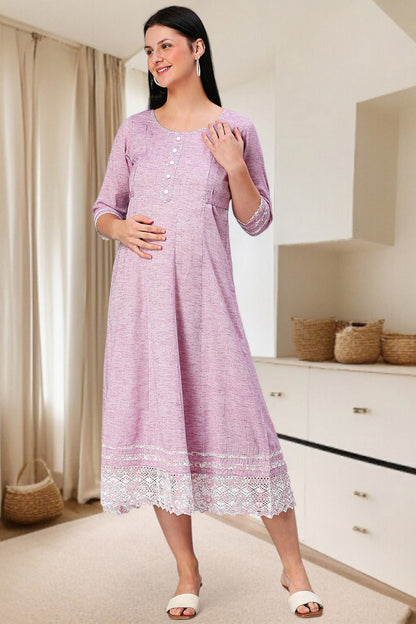PolyCotton Anarkali Maternity Kurta – Designed for Pregnancy & Nursing