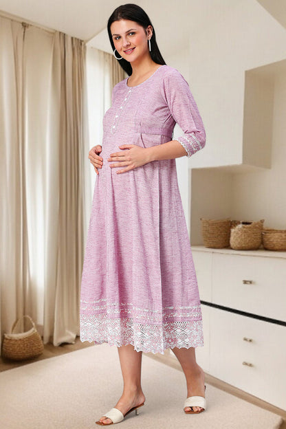 PolyCotton Anarkali Maternity Kurta – Designed for Pregnancy & Nursing